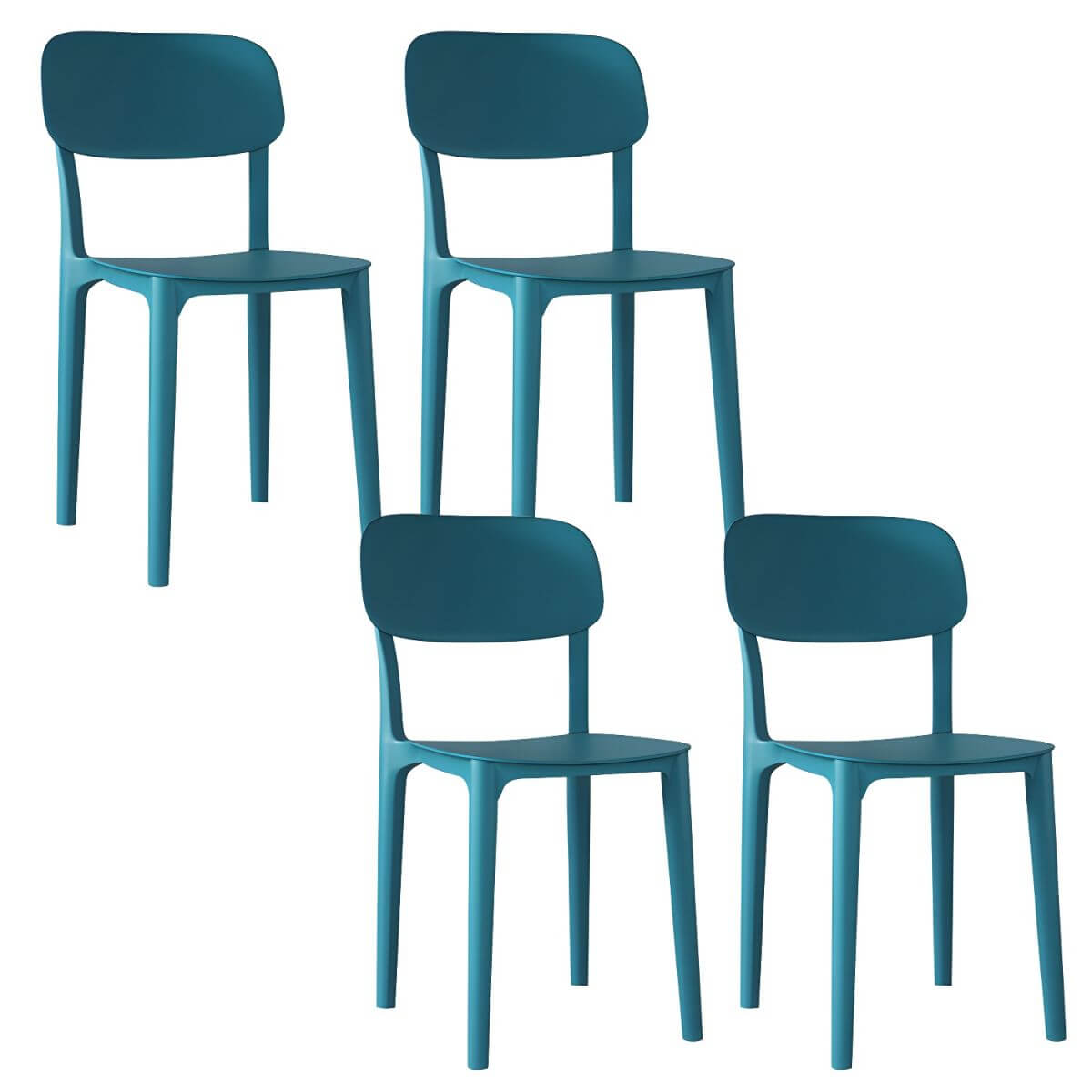 Stackable Nordic acrylic dining chair with backrest and acrylic legs