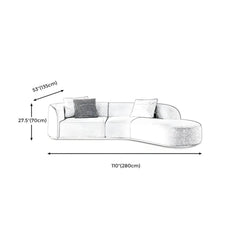 Ultra-Modern Polyester Blend Tight Back Sofa 27.56"High Tuxedo Arm Sofa Sectionals