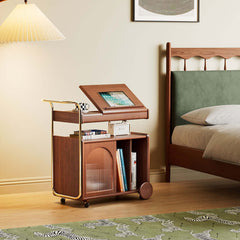 Solid Wood Bedside Cabinet Vintage Side Table