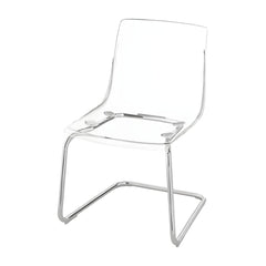 Gorgeous Scandinavian Style Side Chair - Low Back Plastic & Acrylic Chair for Kitchen & Dining Dining Chairs