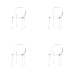 Home Indoor Armless Dining Chairs Acrylic Side Parsons Chair Dining Chairs