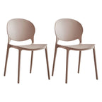 Modern acrylic dining side chair with open back, 32 inches tall, ideal for restaurant seating