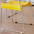 Stackable plastic and acrylic side chair for modern garden and dining use