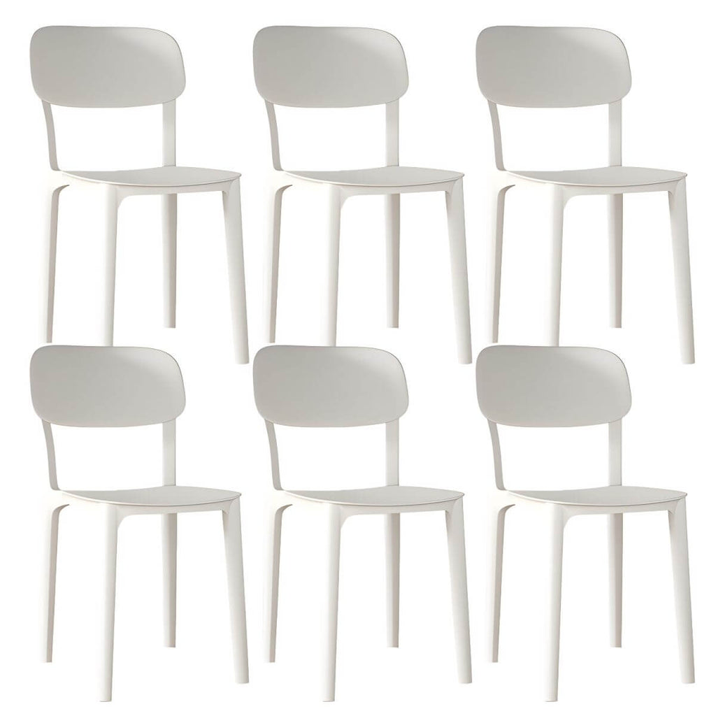 Stackable Nordic acrylic dining chair with backrest and acrylic legs