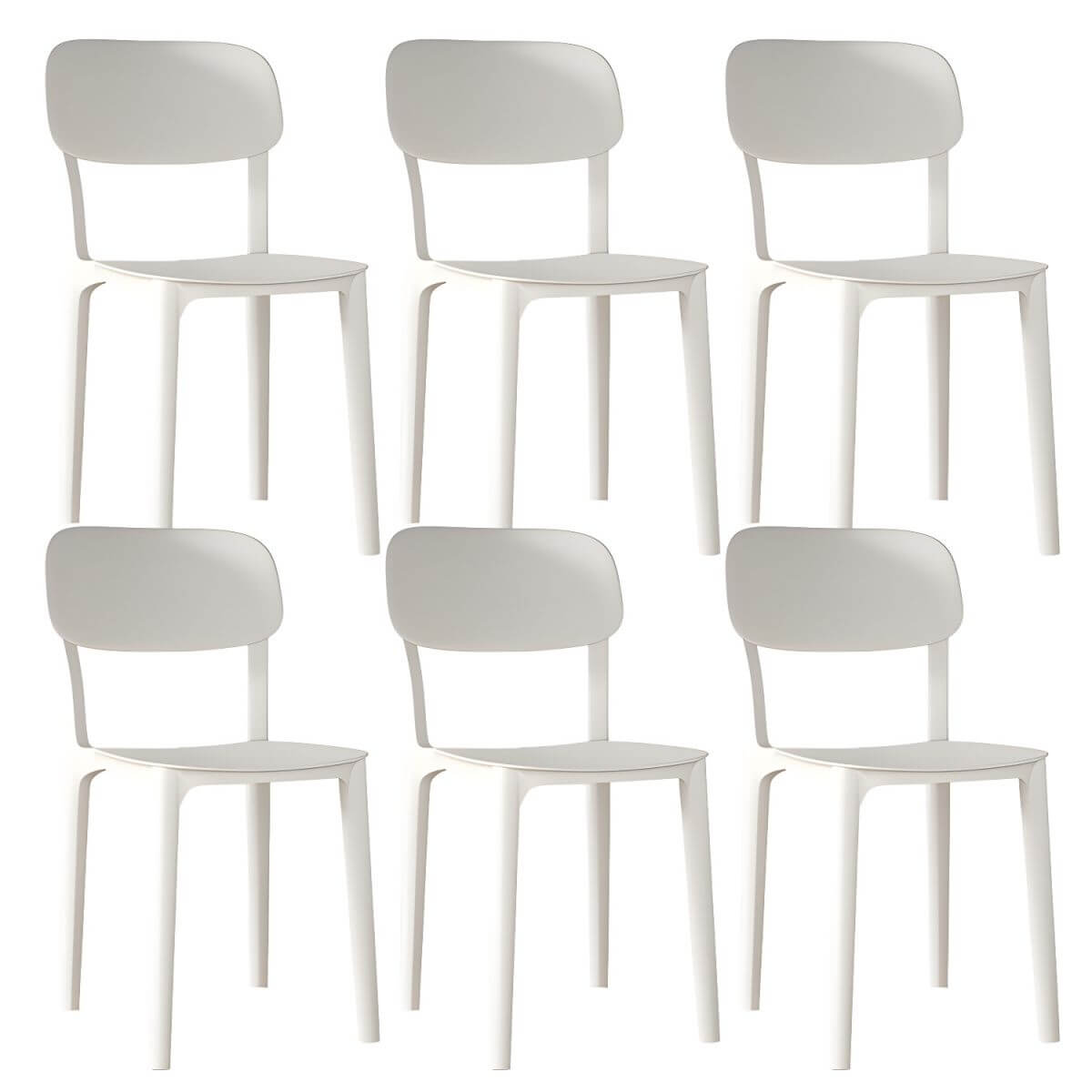 Stackable Nordic acrylic dining chair with backrest and acrylic legs