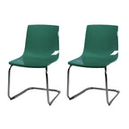 Scandinavian style low back side chair made of plastic and acrylic, ideal for kitchen and dining areas
