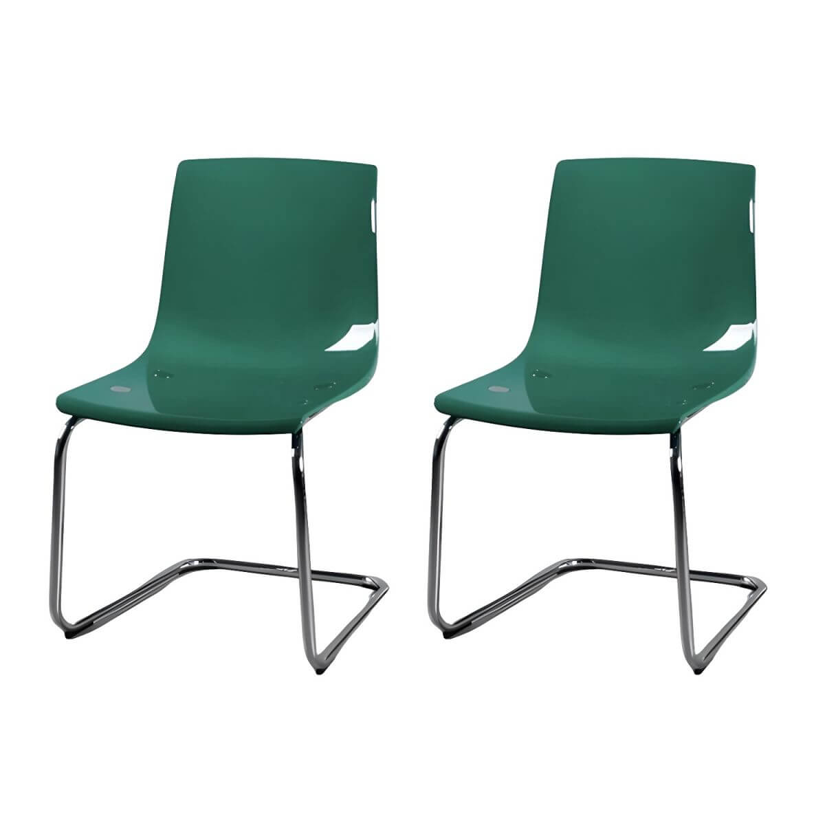 Scandinavian style low back side chair made of plastic and acrylic, ideal for kitchen and dining areas