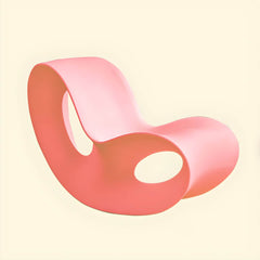 Contemporary Rocking Chair Acrylic Solid Color Indoor Rocking Chair without Armrest Rocking Chairs