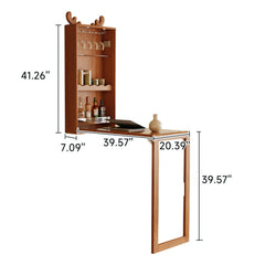 Foldable Solid Wood Bar Table Organizer