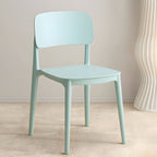 Scandinavian style stackable plastic and acrylic side chair for kitchen and dining