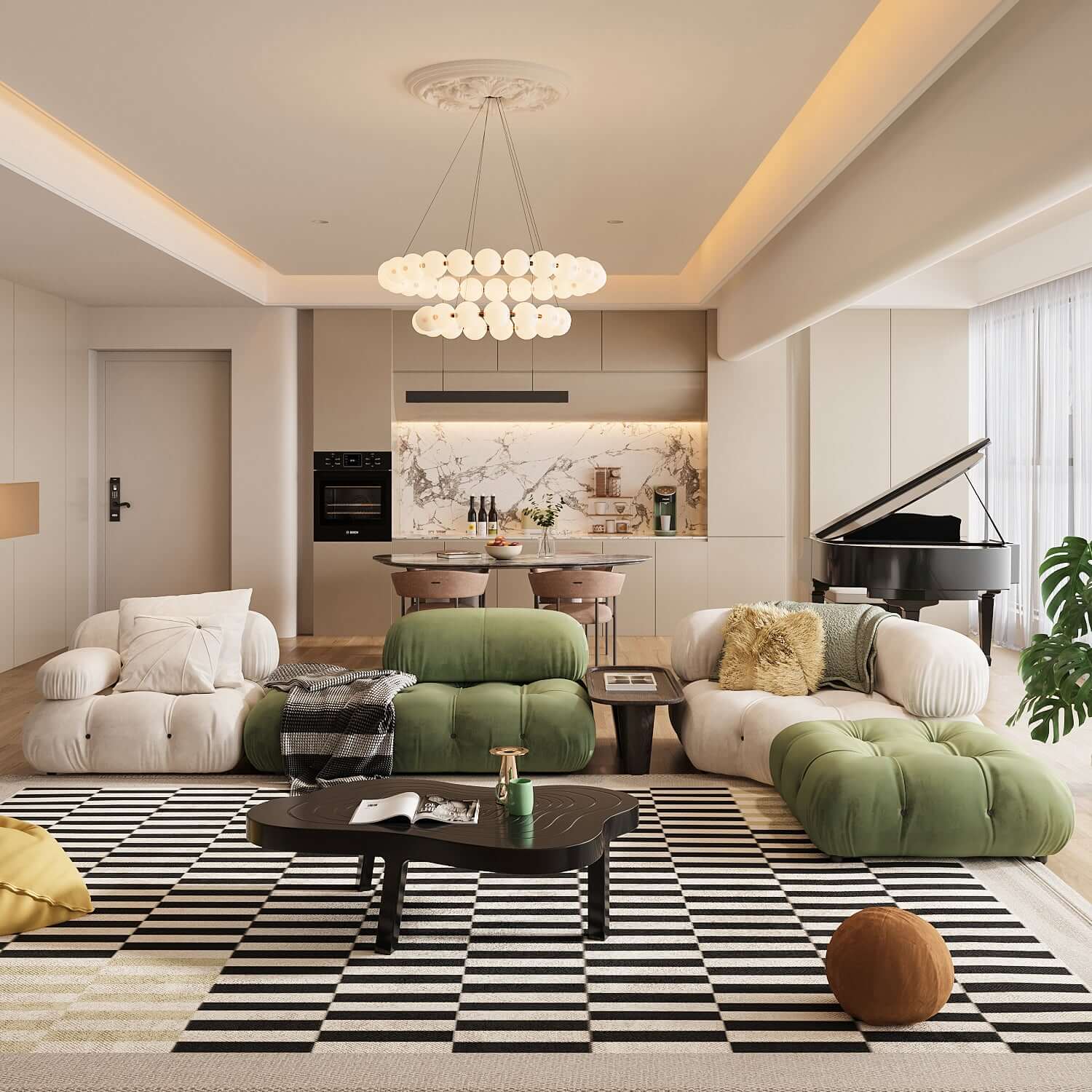 Modern modular sectional sofa featuring luxury design and customizable fabric options