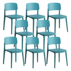 Scandinavian style stackable plastic and acrylic side chair for kitchen and dining