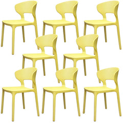 Scandinavian Stackable Side Chair with Open Back and Plastic & Acrylic Material Dining Chairs