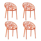 Scandinavian style sloped arm chair made of plastic and acrylic, ideal for kitchen and dining areas