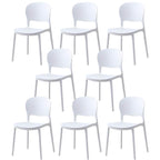 Scandinavian style stackable plastic and acrylic dining side chair for kitchen and dining