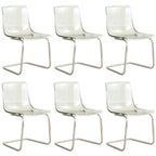 Scandinavian style plastic and acrylic non-upholstered side dining chair