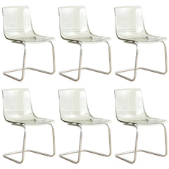 Scandinavian Style Non-Upholstered Side Chair in Plastic & Acrylic Dining Chairs