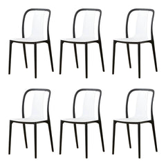 Modern Style Low-Back Plastic & Acrylic Side Chair for Kitchen & Dining Dining Chairs