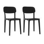 Stackable Nordic acrylic dining chair with backrest and acrylic legs