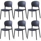 Scandinavian style stackable plastic and acrylic dining side chair for kitchen and dining