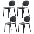 Stackable Nordic dining chair with acrylic legs and ergonomic backrest for modern dining rooms