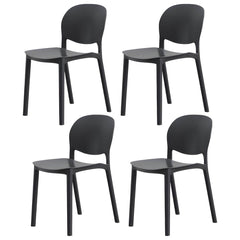 Nordic Backrest Stackable Chair with Acrylic Legs for Dining Room Dining Chairs