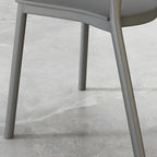 Scandinavian style plastic and acrylic side chair with low back for kitchen and dining