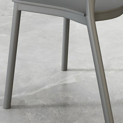 Scandinavian Style Plastic & Acrylic Side Chair with Low Back for Kitchen & Dining Dining Chairs