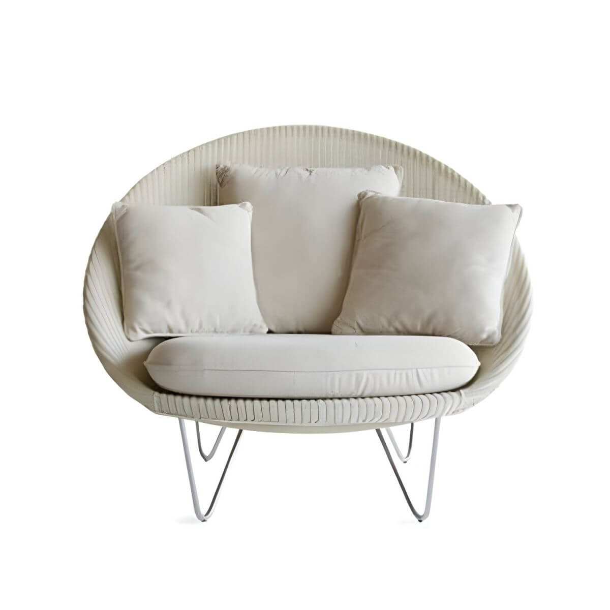 Contemporary woven back papasan accent chair with dimensions 41.34 by 33.86 by 36.61 inches