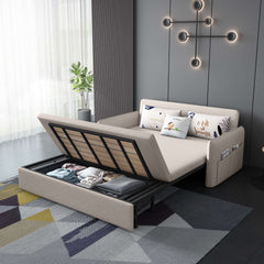 One-seater Loveseat Sleeper Sofa with Storage Pockets