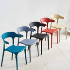 Acrylic Nordic dining chair with backrest and armrests, featuring clear acrylic legs