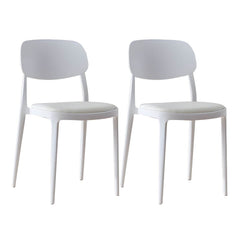 Plastic Scandinavian Living Room Side Chair Matte Finish Open Back Dining Chair Dining Chairs