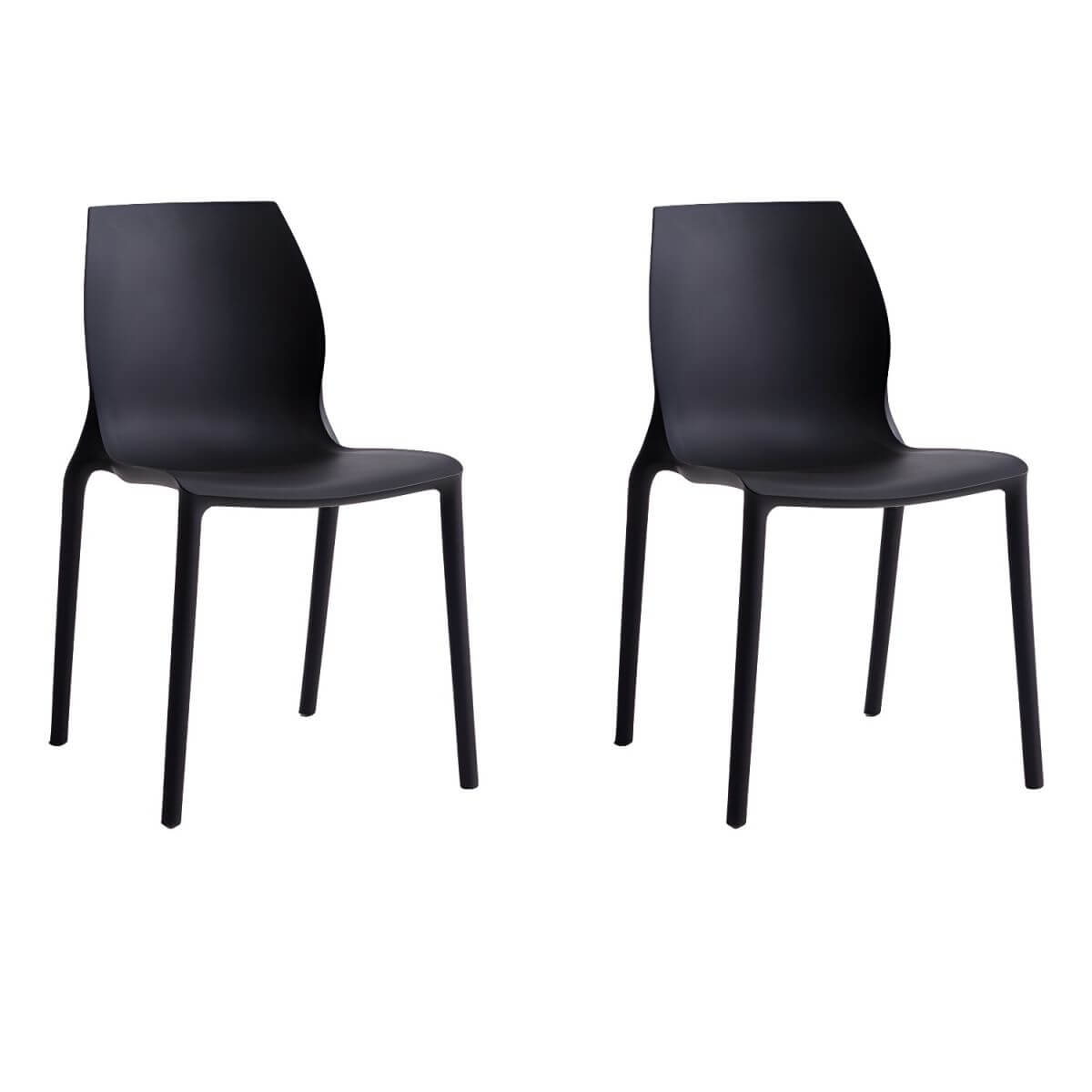Stackable modern Scandinavian plastic and acrylic chair for kitchen and dining use