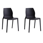 Stackable modern Scandinavian plastic and acrylic chair for kitchen and dining use