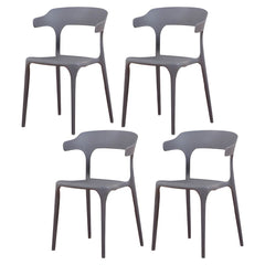 Nordic Armrest Stackable Acrylic Chair with Acrylic Legs for Dining Room Dining Chairs