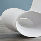 Contemporary plastic and acrylic rocking accent chair with modern design