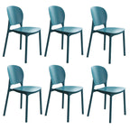 Stackable Scandinavian side chair with open back made of plastic and acrylic for dining