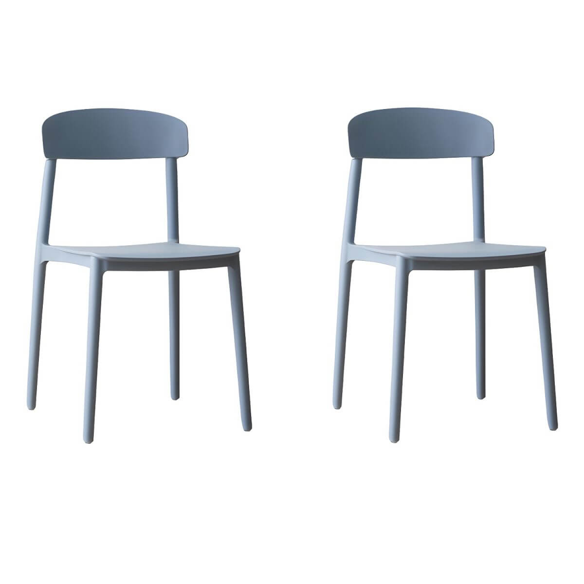 Scandinavian style low back kitchen and dining chair made of plastic and acrylic
