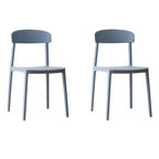 Scandinavian style low back kitchen and dining chair made of plastic and acrylic