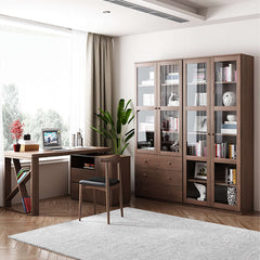 Modern Floor-to-Ceiling Bookshelf with Doors - Modular Storage Cabinet