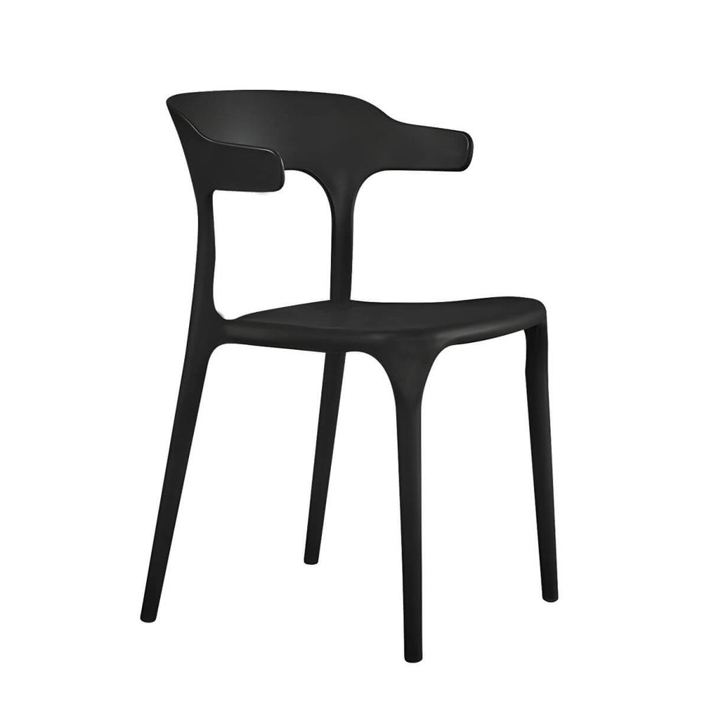 Acrylic Nordic dining chair with backrest and armrests, featuring clear acrylic legs