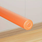 Stackable Nordic dining chair with acrylic legs and ergonomic backrest for modern dining rooms