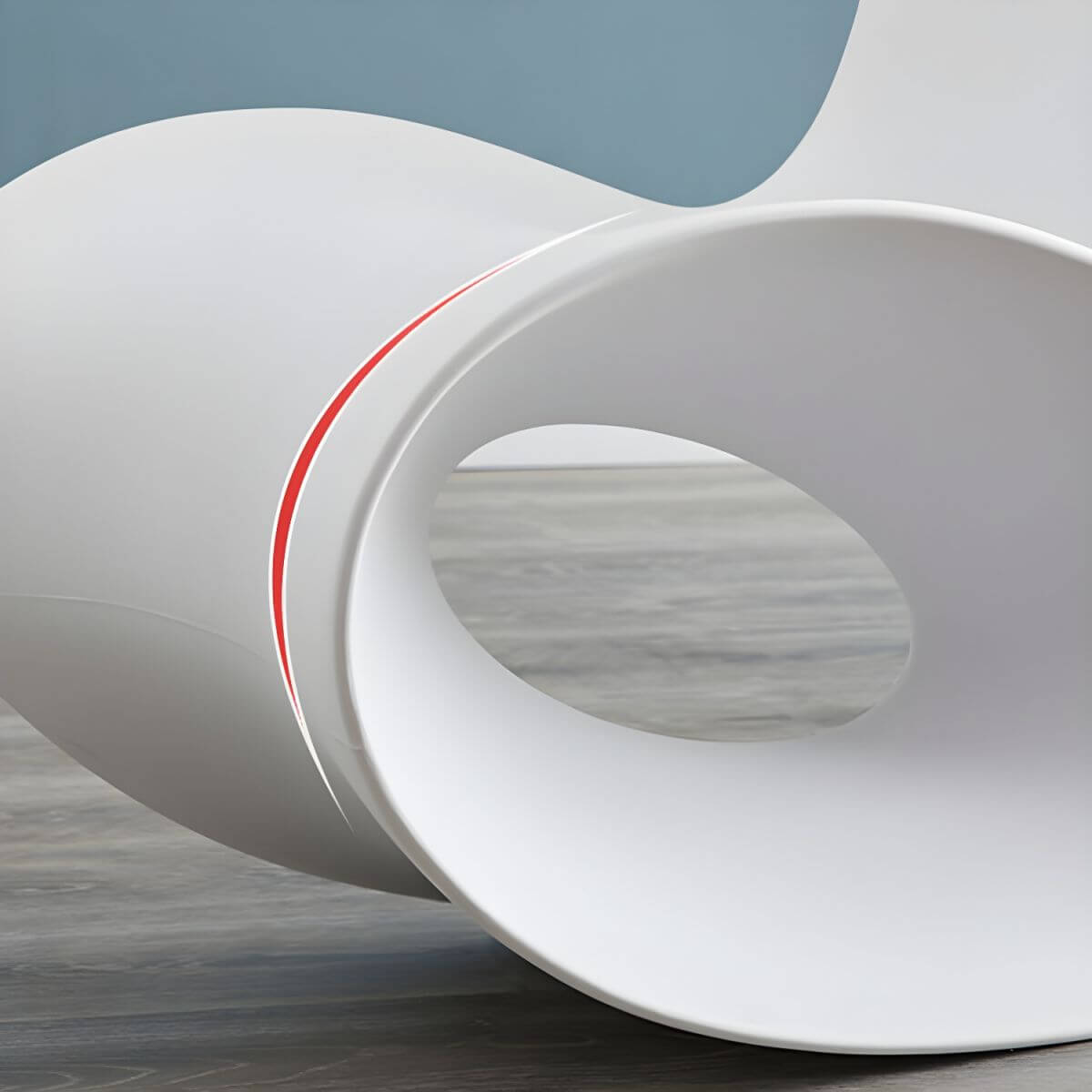 Contemporary plastic and acrylic rocking accent chair with modern design