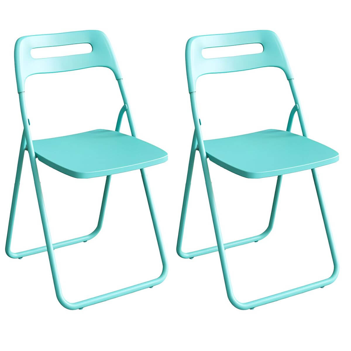 Modern collapsible open back side chair made of plastic and acrylic, ideal for kitchen and dining areas
