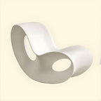Acrylic contemporary indoor rocking chair without armrest in solid color