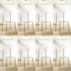 Transparent acrylic dining chair with modern design, perfect for living room and kitchen seating