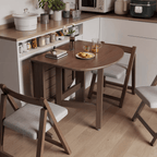 Wooden round folding table ideal for versatile home use and easy storage main product image