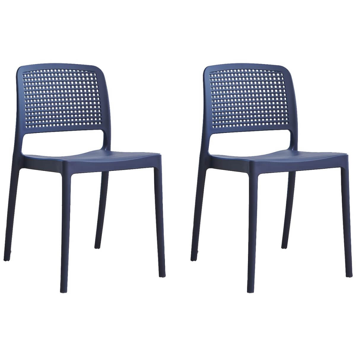 Stackable modern plastic and acrylic side chair for kitchen and dining use