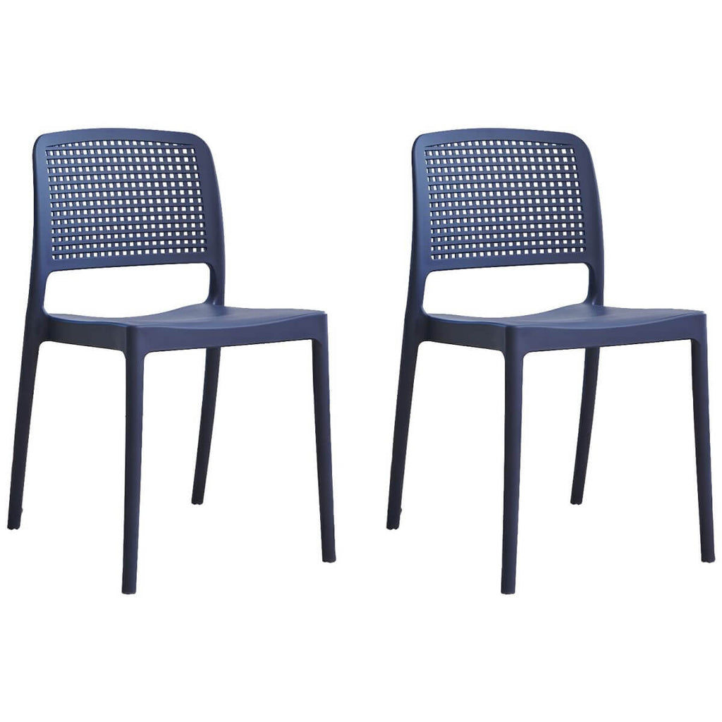 Stackable modern plastic and acrylic side chair for kitchen and dining use