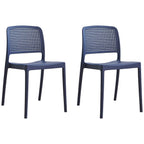 Stackable modern plastic and acrylic side chair for kitchen and dining use